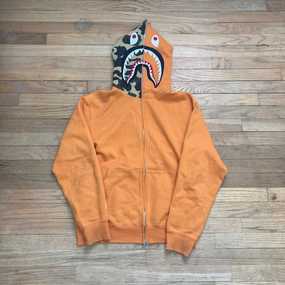 Bape orange shark full zip from early 2000s